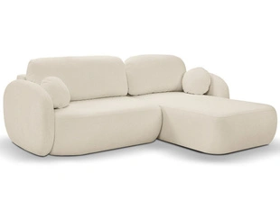 Hoekbank Rechts met Slaapfunctie en Opbergruimte Oreo Beige
