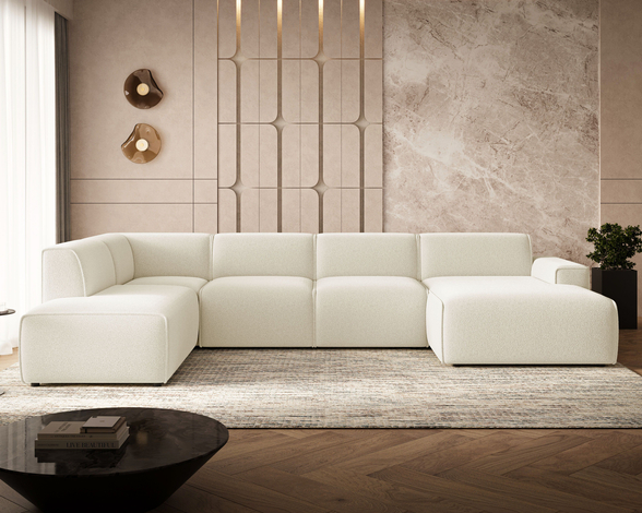 U-Bank Links Belluno bouclé stof Lichtbeige
