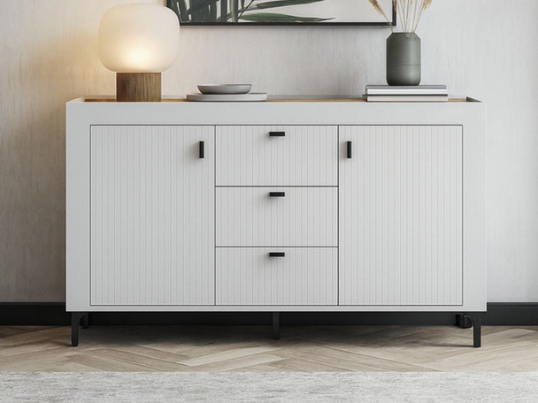 Dressoir met Deuren en Lades Messina Wit