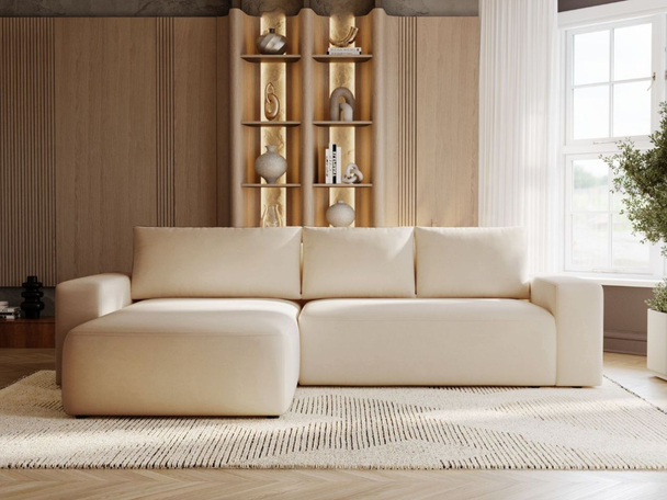 Hoekbank met Slaapfunctie en Opbergruimte Tazones Beige