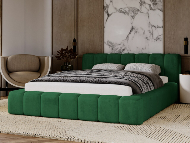 Tweepersoonsbed met Opbergruimte en lattenbodem 140x200 Ibiza Groen