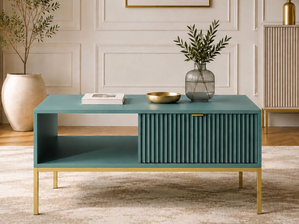 Salontafel met lade Amber Groen