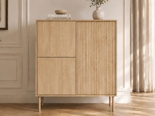 Hoge dressoir met drie deuren Gradimento Bruin