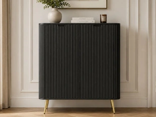 Hoge kast met deuren Viva Zwart