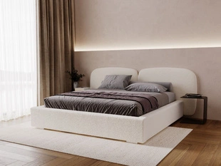 Bed met Opbergruimte en lattenbodem 140x200 Palermo Crème