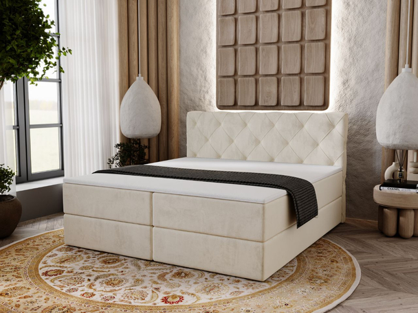 Boxspring met Opbergruimte 120x200 Napoli Beige