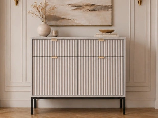 Dressoir met deuren en lades Amber Grijs