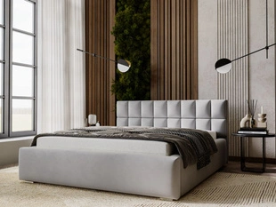 Bed met Opbergruimte en lattenbodem 120x200 Hugo Grijs