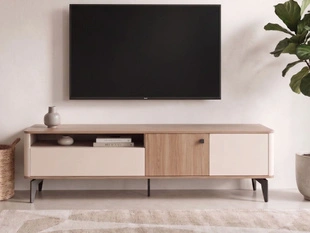 TV-meubel met kastjes, 180 cm, Arelis Kasjmier, Royal Notenhout