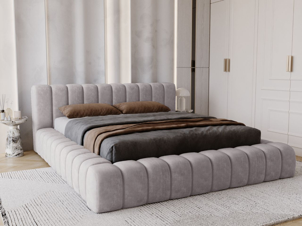 Bed met Opbergruimte en lattenbodem 180x200 Italia Grijs
