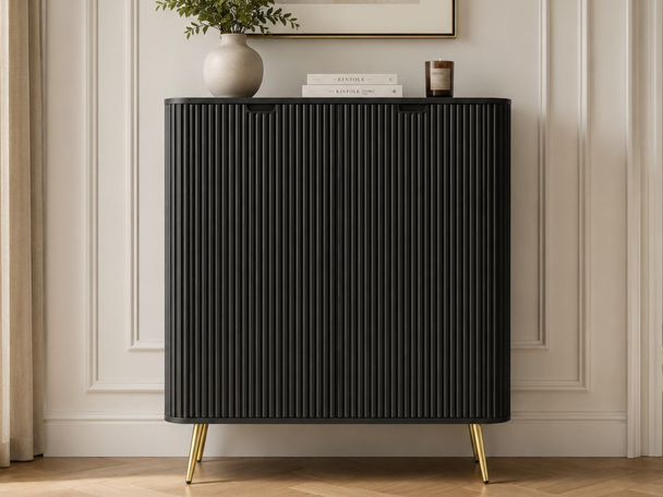 Hoge kast met deuren Viva Zwart