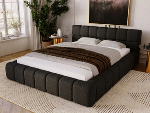 Tweepersoonsbed met Opbergruimte en lattenbodem 120x200 Alicante  Zwart
