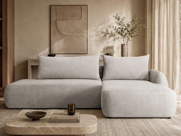 Hoekbank met Slaapfunctie en Opbergruimte Velis Beige