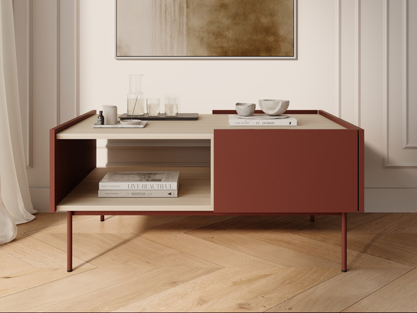 Salontafel met Lades Drevo Rood