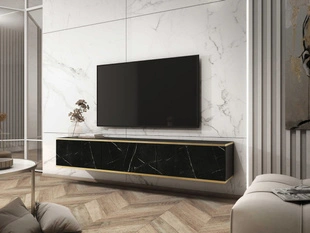 TV-Hangkast met deuren 175 cm Diolo Zwart Marmer