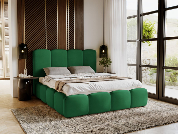 Bed met Opbergruimte en lattenbodem 120x200 cm Galli Groen