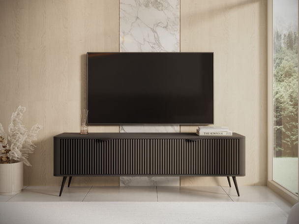 TV-Meubel met Deuren 163 cm Latina Zwart
