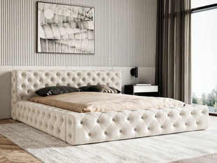 Bed met Opbergruimte en lattenbodem 120x200 cm Palini Beige