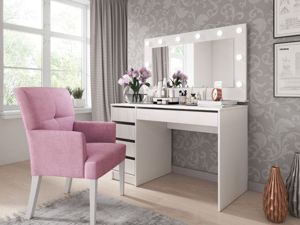 Kaptafel met lades Anes Wit met