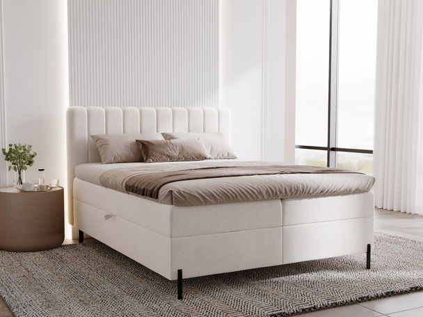 Boxspring met Opbergruimte 160x200 Primavera Crème