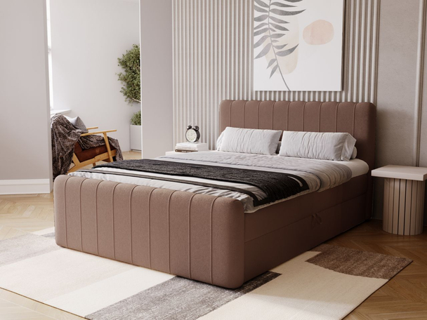 Boxspring met Opbergruimte 180x200 Osteno Bruin