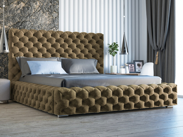 Bed met Opbergruimte en lattenbodem 120x200 Heaven Bruin