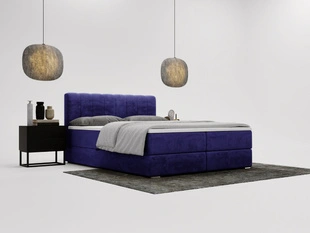 Boxspring met Opbergruimte 180x200 Forte Donkerblauw