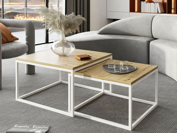 Salontafel op een frame Asumi Artisan Eik 36x42