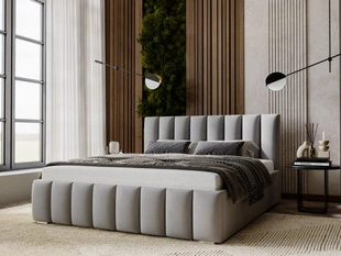 Bed met Opbergruimte en lattenbodem 180x200 Neos Grijs