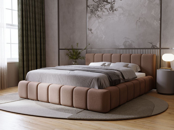 Bed met Opbergruimte en lattenbodem 160x200 Orio Bruin