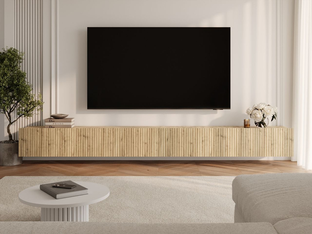 TV-meubel met deuren 300 cm Kioto Artisan Eik