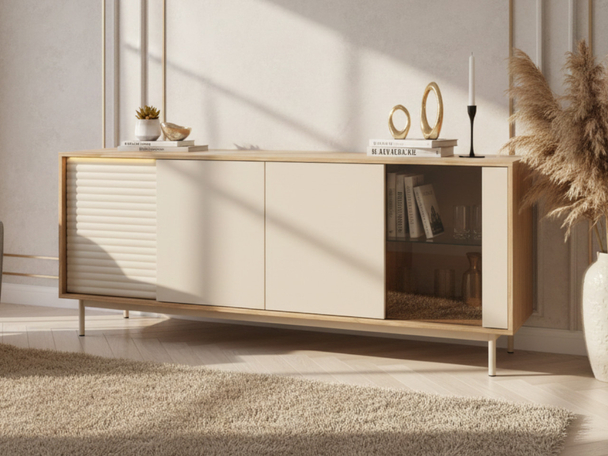 Dressoir met Deuren Rapallo Kashmir, Eiken Geolied