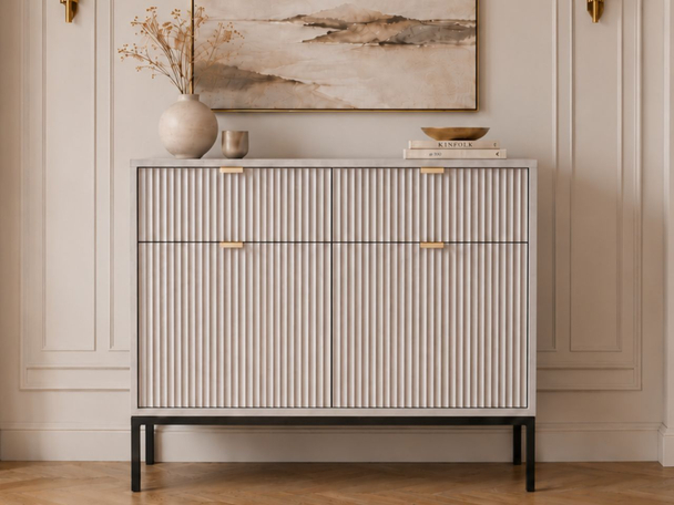 Dressoir met deuren en lades Amber Grijs