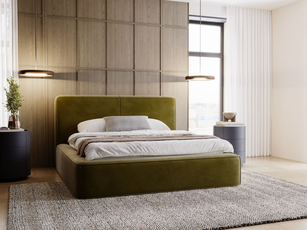 Bed met Opbergruimte en lattenbodem 180x200 Amaro Groen