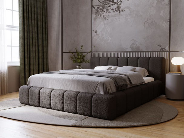 Bed met Opbergruimte en lattenbodem 120x200 Orio Zwart