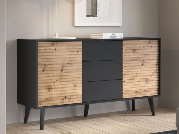 Dressoir met Deuren en Lades Astro Zwart
