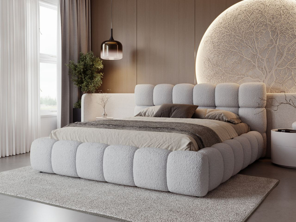 Bed met Opbergruimte en lattenbodem 140x200 Modo Grijs