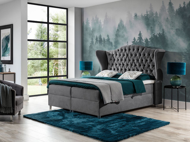 Boxspring met Opbergruimte 140x200 Kate Grijs