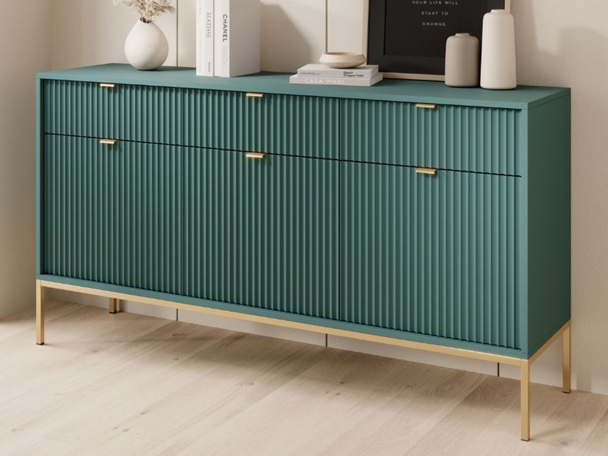 Dressoir met deuren en lades 154 cm Amber Groen