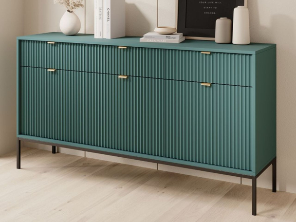 Dressoir met deuren en lades 154 cm Amber Groen