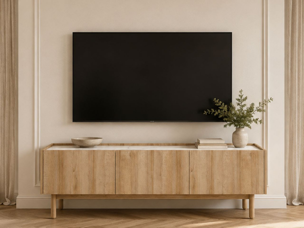 TV-Meubel met Deuren Braha Riviera-eik