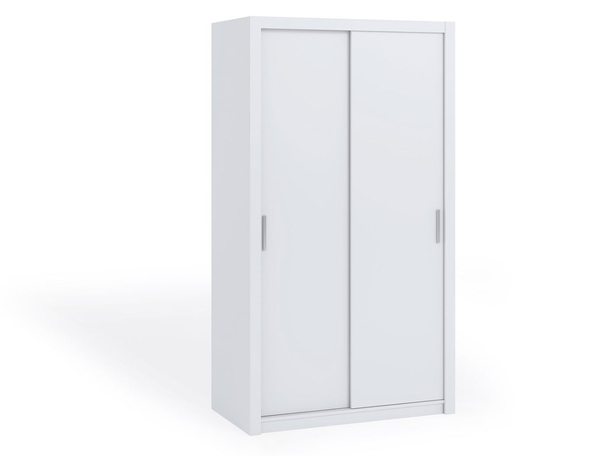Tweedeurs kledingkast met schuifdeuren 120 cm Bino Wit