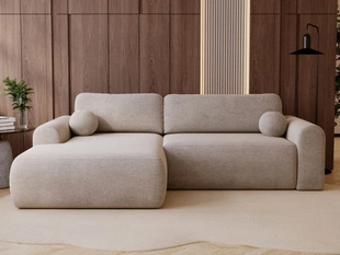 Hoekbank Links met Slaapfunctie en Opbergruimte Savana Beige