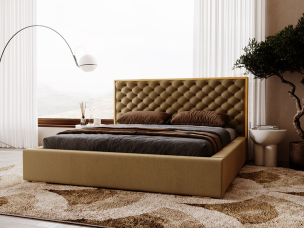 Bed met Opbergruimte en lattenbodem 140x200 Bonito Bruin