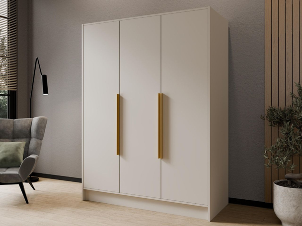 Draaideurkast 150 cm Perugia Kashmir met goude handgrepen