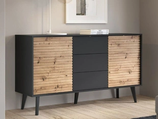 Dressoir met Deuren en Lades Astro Zwart