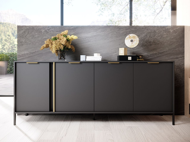 Dressoir met Deuren 203 cm Drino Anthracite