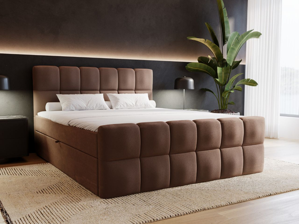 Boxspring met Opbergruimte 180x200 Alicante Bruin