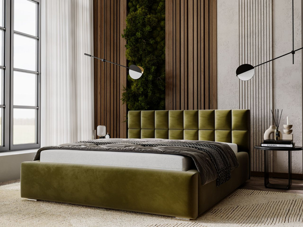 Bed met Opbergruimte en lattenbodem 120x200 Hugo Groen