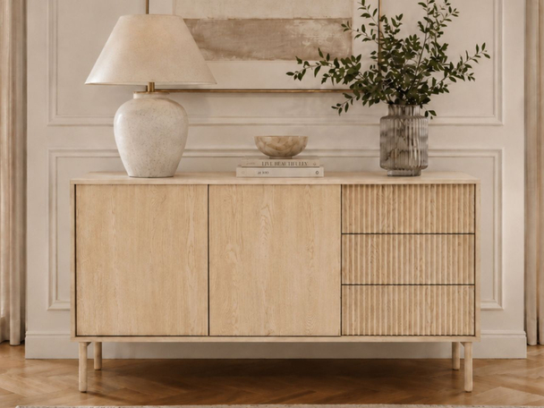 Dressoir met Deuren en Lades 154 cm Gradimento Bruin